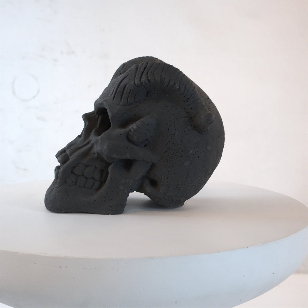 AECOJOY Refractory Materials Fireproof Imitated Human Fire Pit Skulls Gas Log, Halloween Decor, BBQ