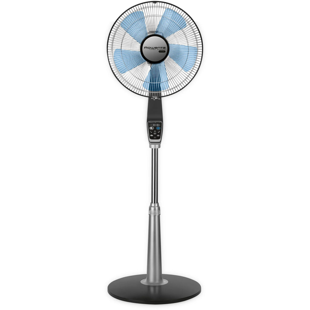 Rowenta Turbo Silence Standing Floor Fan with Remote, 53 in, Portable, 5 Speeds, VU5670