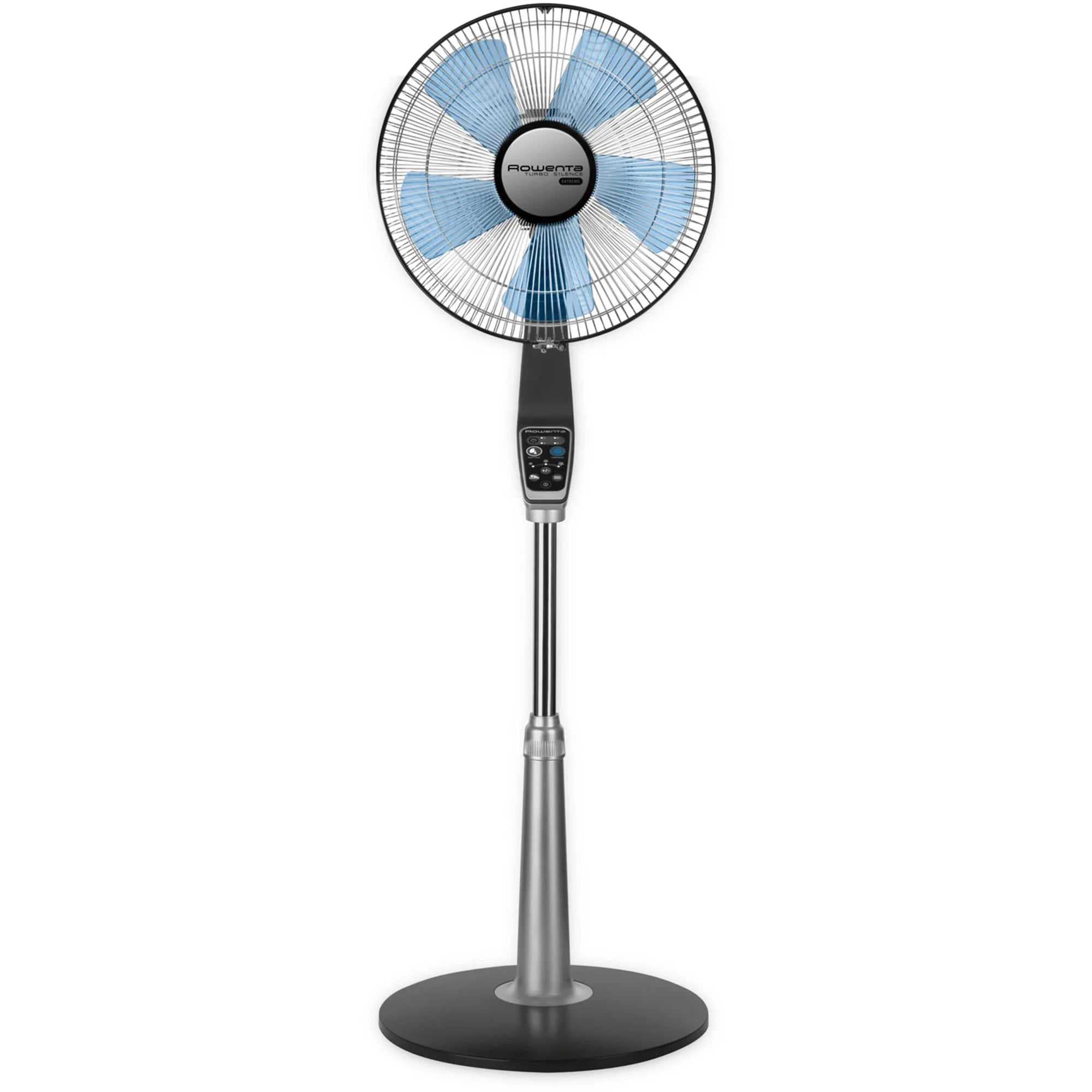 Rowenta Turbo Silence Standing Floor Fan with Remote, 53 in, Portable, 5 Speeds, VU5670