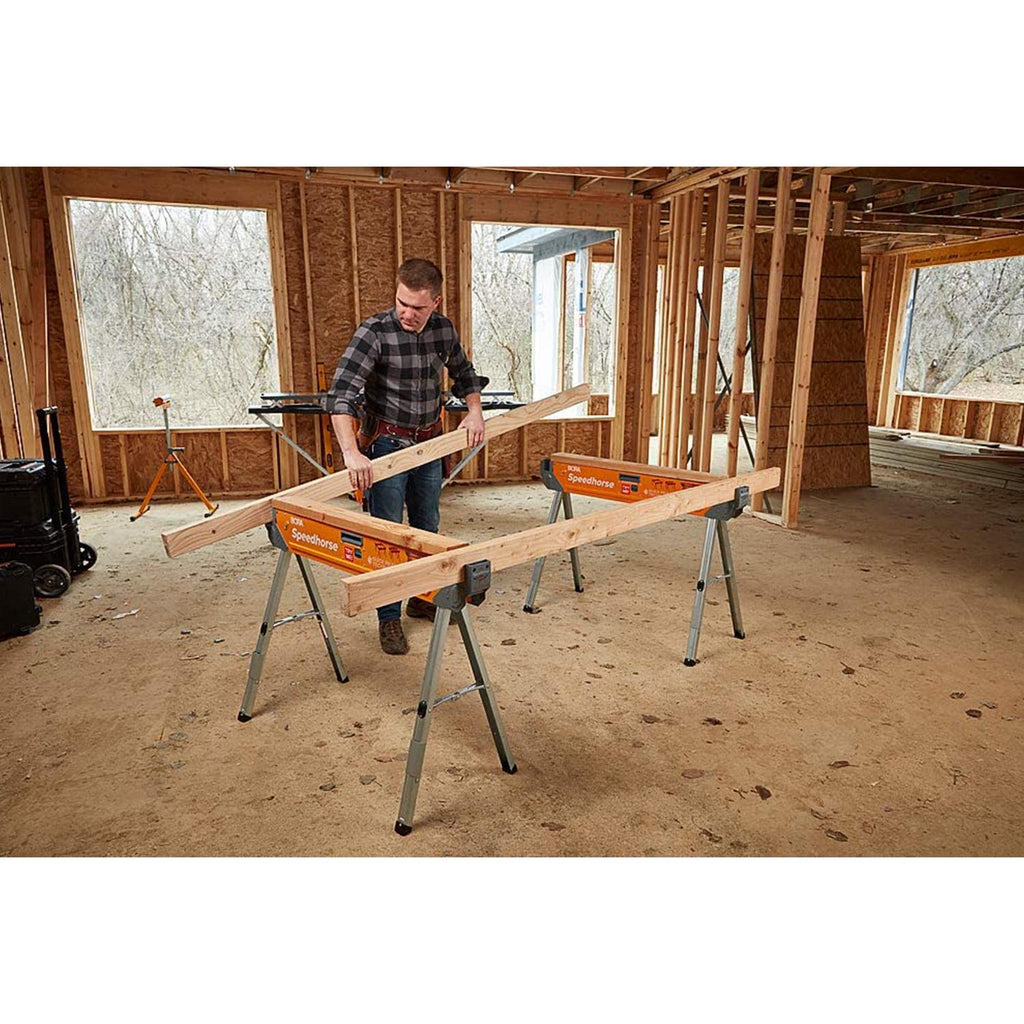 30 In. H Steel Speedhorse Sawhorse with Auto Release Legs (2 - Pack)