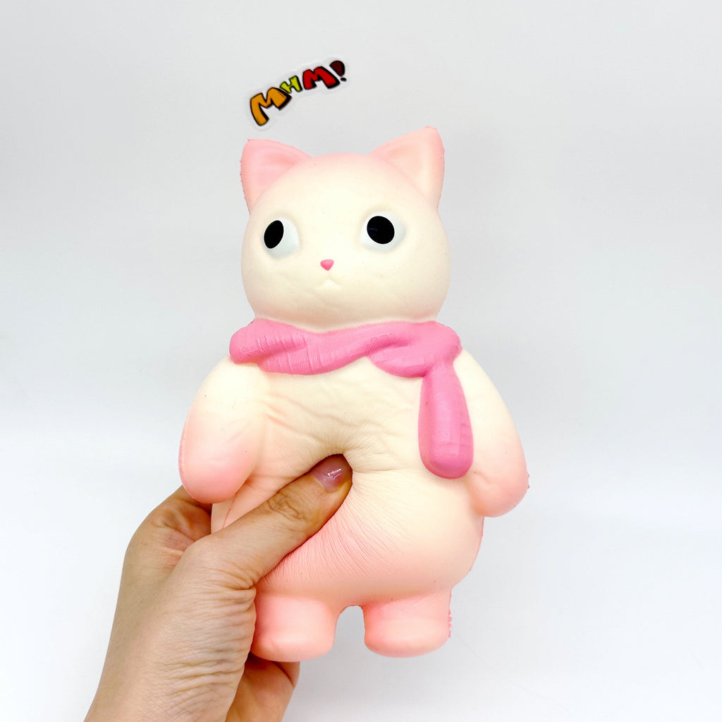 🐱🧣 Scarf Kitty Squishy - 4 Cute Cat Styles with Colorful Scarves Slow Rising Stress Relief Toy