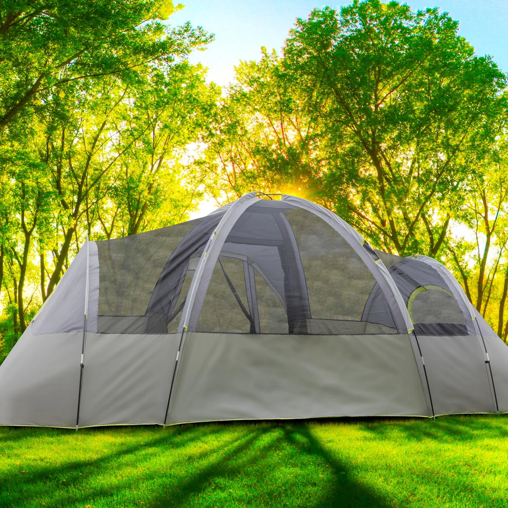 Zimtown 10 Person Tent Large Multi Room Tent for Family Camping Cabin Huge Tent with Carry Bag