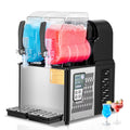 KFFKFF Commercial Slushy Machine, 4 L*2 Tank Slushie Machine, Frozen Drink Machine with Temperature Preservation, Slushy Maker Machine
