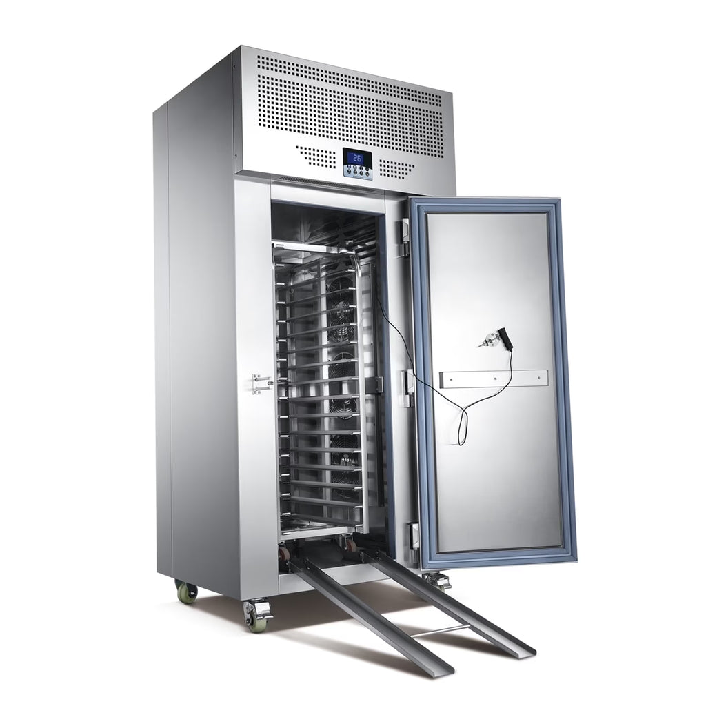 Kolice Commercial Heavy Duty 15 Trays Blast Chiller with Trolley Cart, Chest Freezer, Restaurant Freezer Cabinets, Shock Freezing Blast Freezer - Lowest Temperature - 40F( - 40� - )