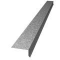 Able Sheet Metal 2" x 2" Grip Edge Drip Edge Flashing, 28 Gauge Black, 10 ft
