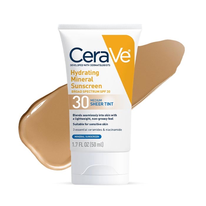 Hydrating Mineral Sunscreen SPF 30 Face Sheer Tint, Shade: Medium
