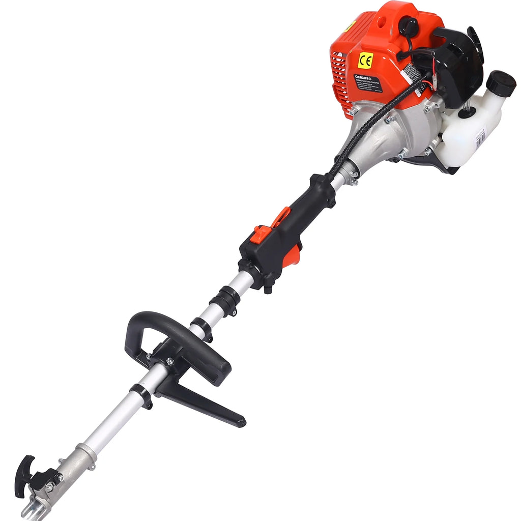 Power Snow Sweeper Brush Machine, 52cc Gasoline Walk - Behind Power Broom for Artificial Lawn Dirt Debris, 24" X 9" Brush, EPA Approved
