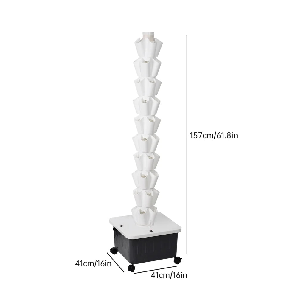 Hydroponic Growing System Tower | Vertical Vegetable Planting Towers | 10 - Layer 50 Slots, Hydroponic Growing Kit Forhydroponics Towers Garden, Suitable for Balconies, Courtyards, Roofs