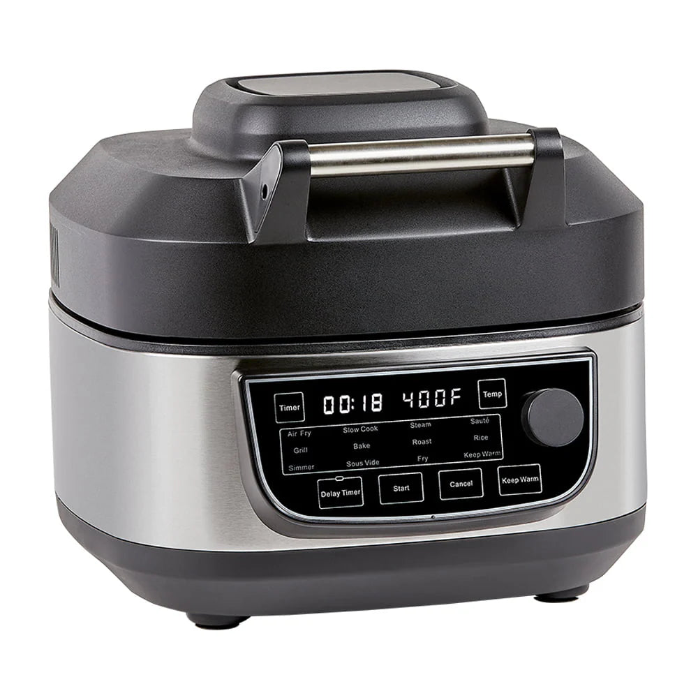 Grill Air Fryer Combo Plus, Indoor Grill / Air Fryer, Stainless Steel
