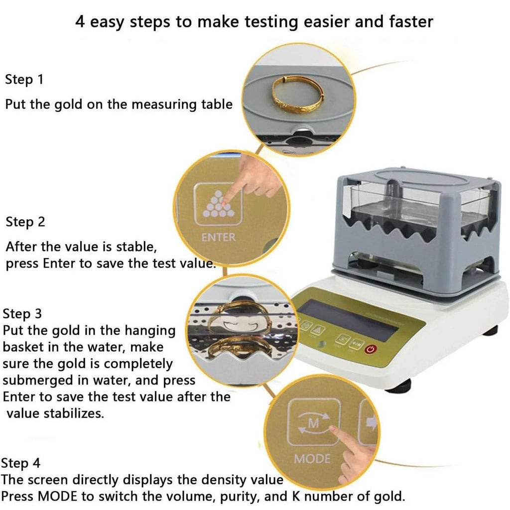 Digital Electronic Gold Purity Tester Analyser Precious Metal Purity Testing Machine for Jewelry Industry Bank Pawn Industry Gold Precious Metal Research Lab