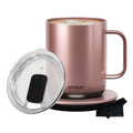 Ember Temperature Control Smart Mug 2, 10 oz, Rose Gold | 1.5-hr Battery Life | App Controlled Heated Coffee Mug | Improved Design with Clear
