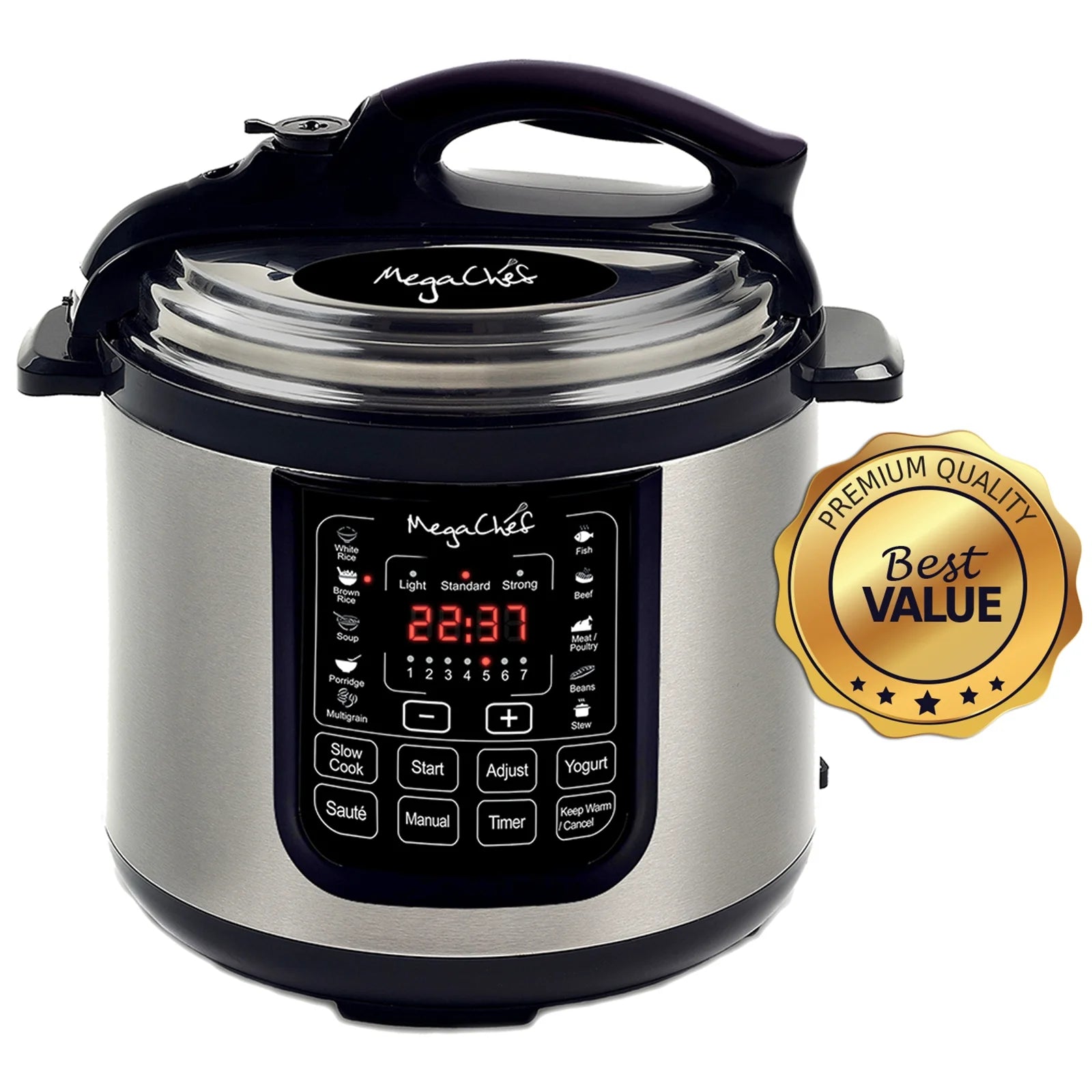 Megachef 8 - Quart Digital Pressure Cooker, 15" x 15"