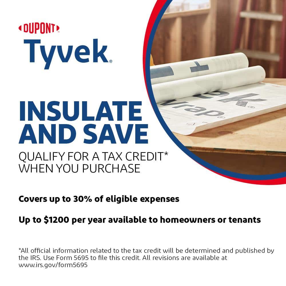 Tyvek HomeWrap Installation Tape, 2 in. x 164 ft Roll, White