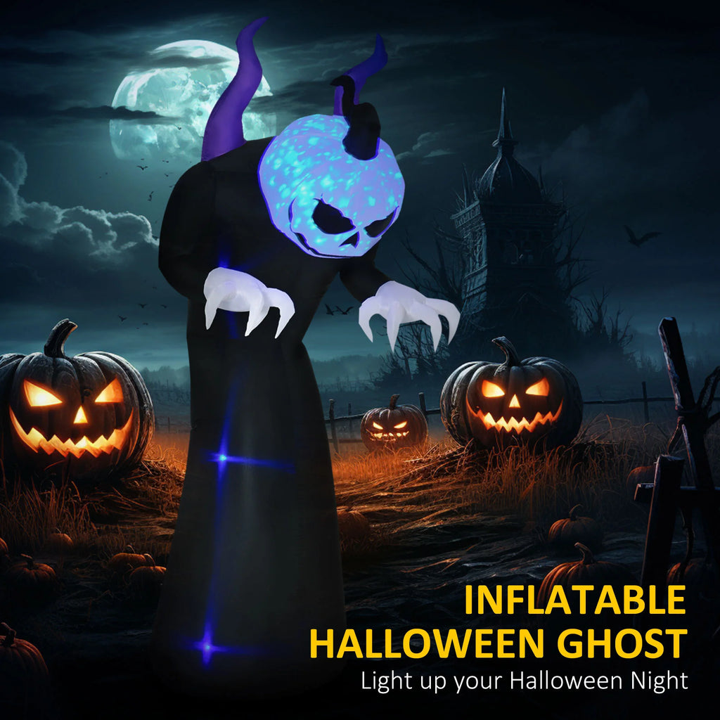 AECOJOY Halloween Inflatables Outdoor Decorations Pumpkin Reaper Decoration