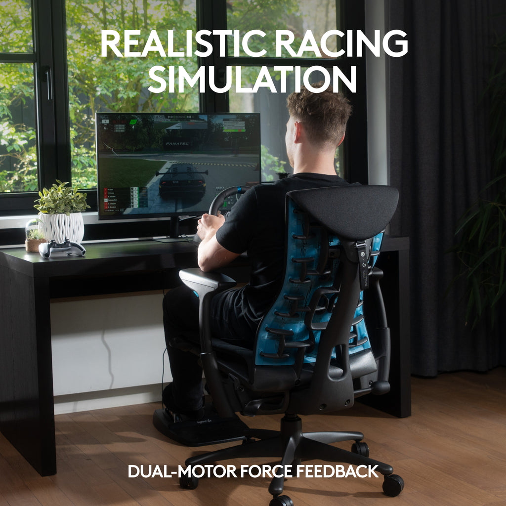 Logitech – G29 Driving Force Racing Wheel and Floor Pedals for PS5. PS4. PC. Mac – Black