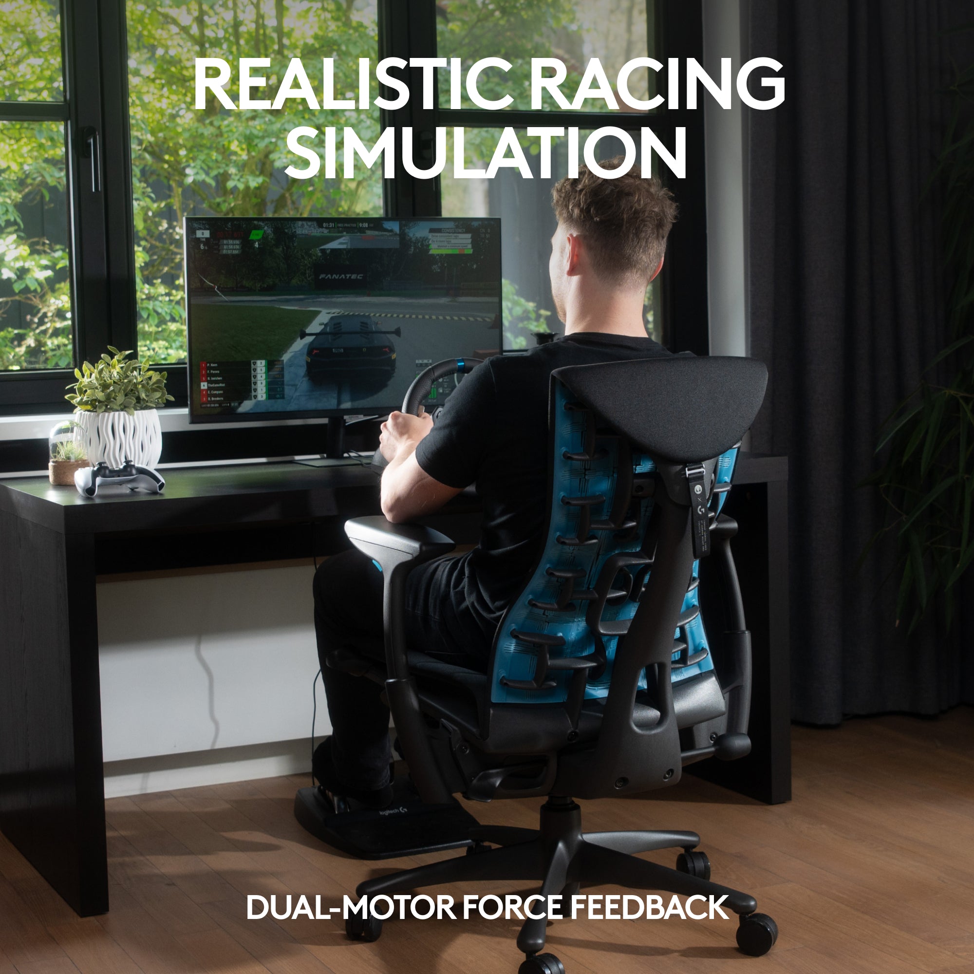 Logitech – G29 Driving Force Racing Wheel and Floor Pedals for PS5. PS4. PC. Mac – Black