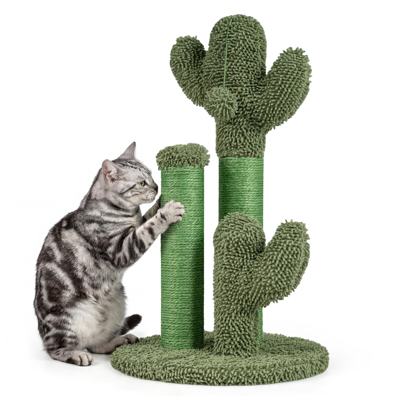 Tangkula 22" Cactus Cat Scratching Post for Indoor Adult Cats & Kittens
