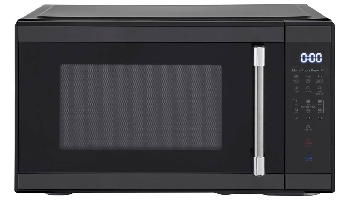 Hamilton Beach 1.1 Cu. ft. 1000 W Mid Size Microwave Oven, 1000W, Black Stainless Steel, Size: Mid-Size
