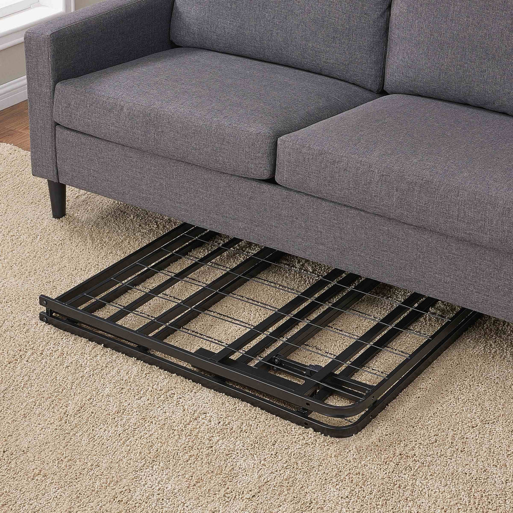 Mainstays 18" High Profile Foldable Steel Queen Platform Bed Frame, Black