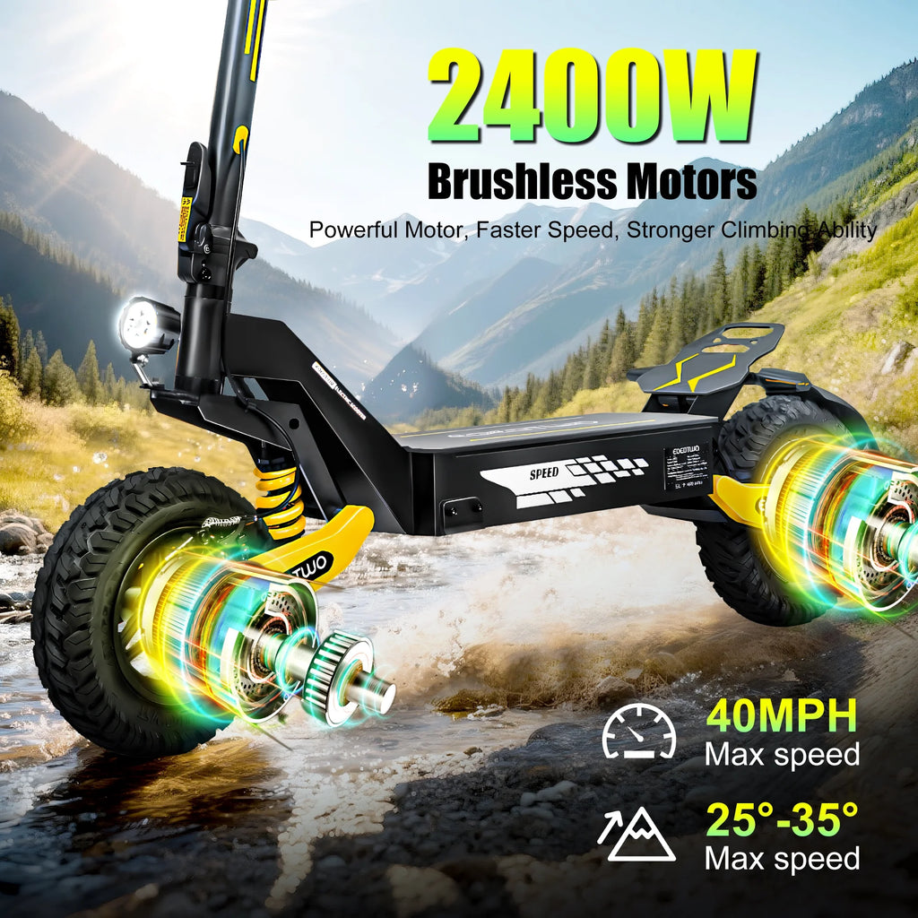 Off Road Electric Scooter for Adults, 1200W Motor Fast E Scooter, up to 28MPH Top Speed & 20miles Long Range, 11" Off - Road Tires, 330 lb MAX Load, Foldable