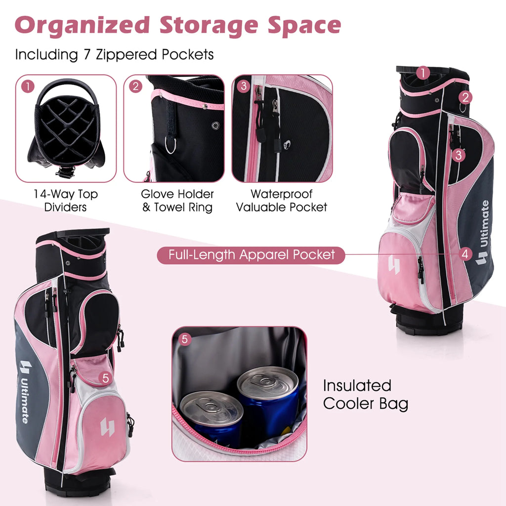 Ultimate Womens Complete Golf Club Set Golf Club Package Set W/ Rain Hood, Right Hand Purple