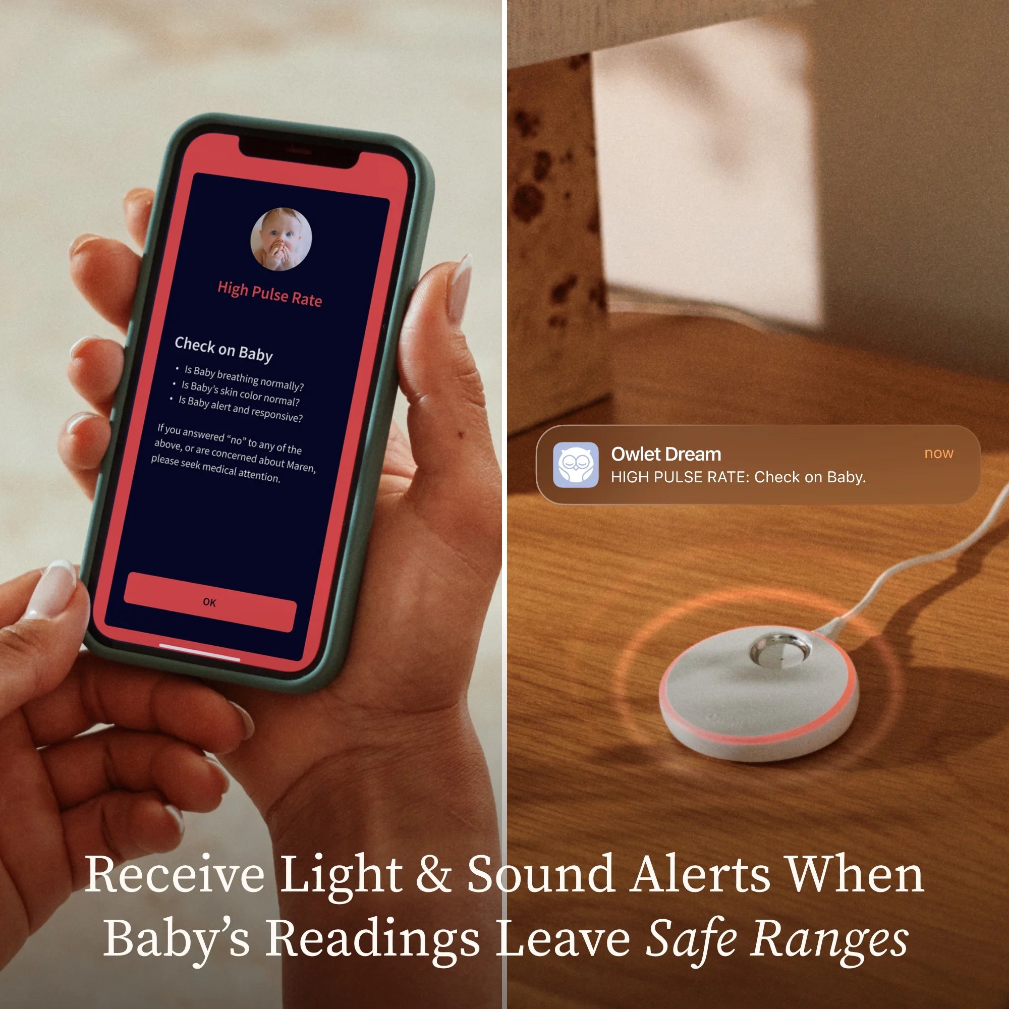 Owlet Dream Duo (3rd Gen) - FDA - Cleared, All - in - One Smart Baby Monitoring with Sock & 2K HD Cam