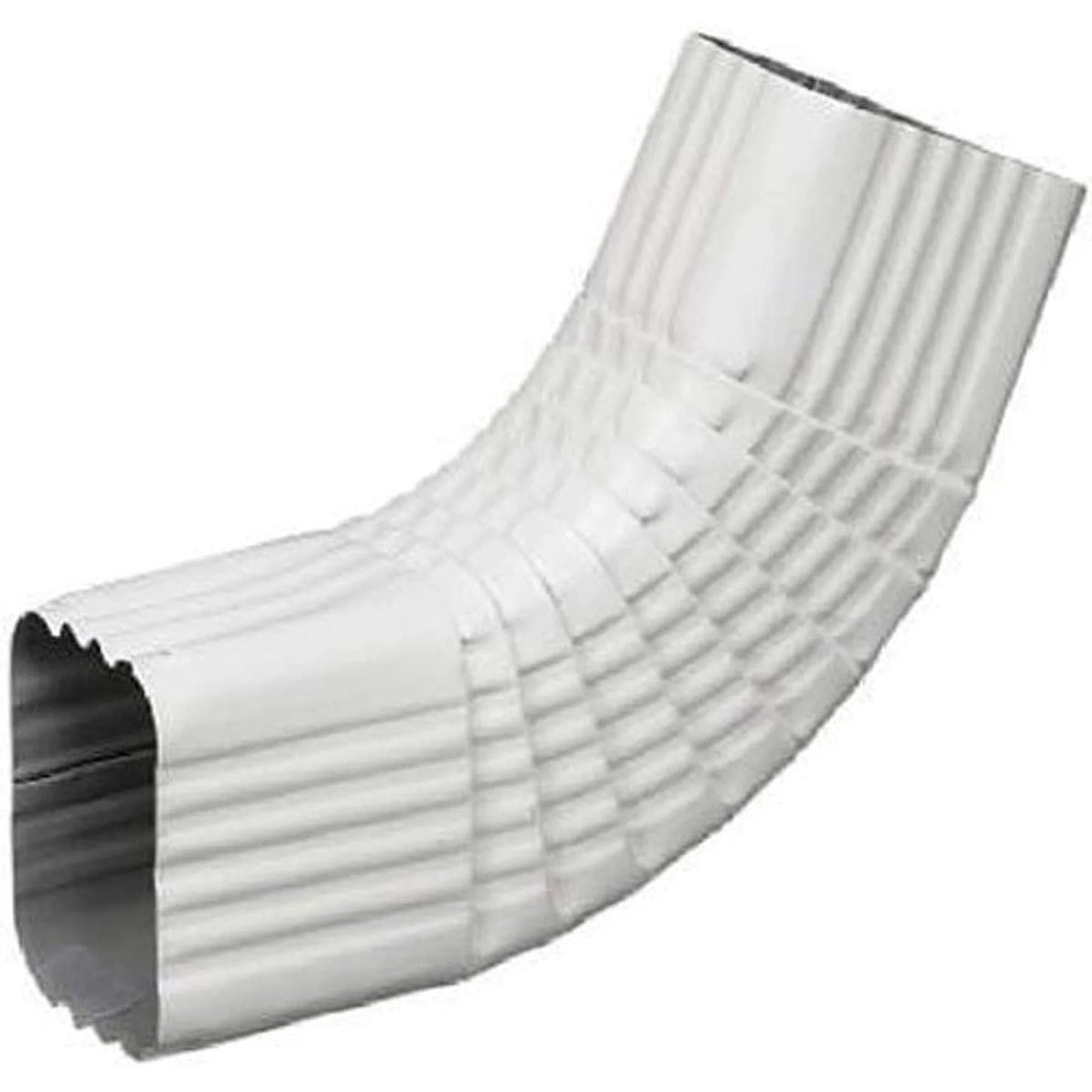 2 in. x 3 in. White Aluminum B-Style Downspout Elbow (B Elbow)
