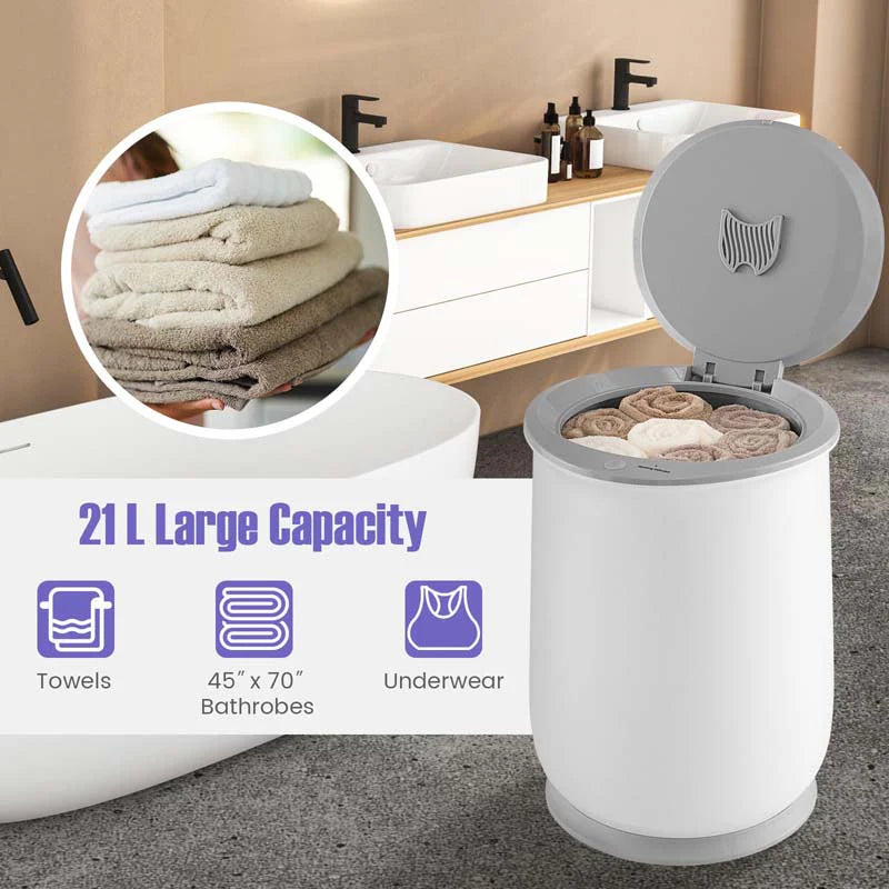 21L Large Towel Warmer Bucket for Bathroom, Hot Towel Heater with Flip-top Lid, Child Safety Lock & Auto Shut Off, Blanket Warmer for Bathrobes