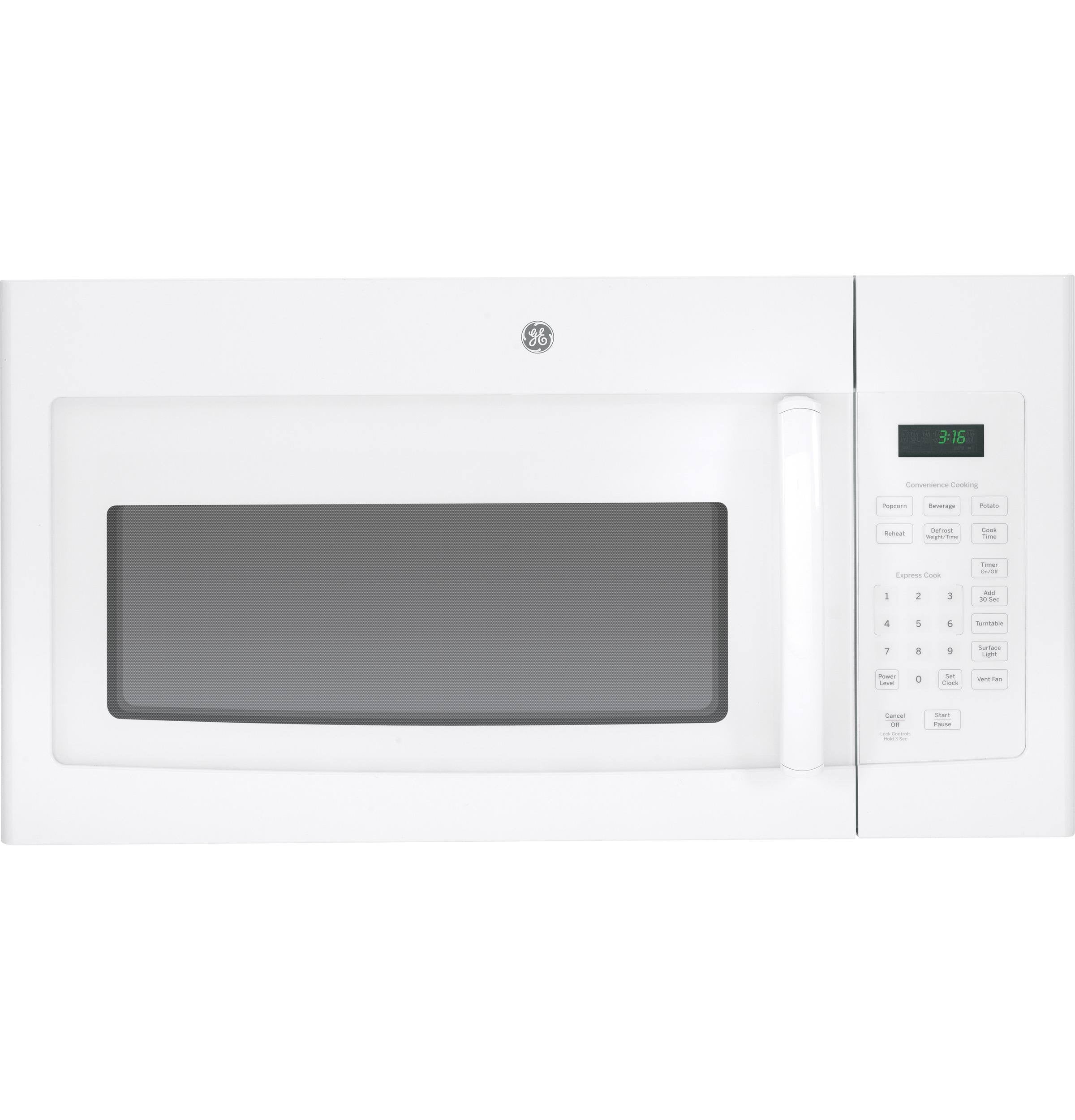 GE JVM3160 1000W Built-In Microwave Hood Combo - 1.6 cu ft - White