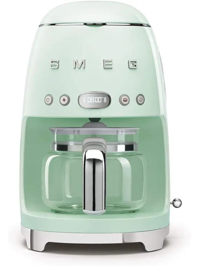 Smeg 50's Retro Style Aesthetic Drip Filter Coffee Machine, 10 cups, Pastel Green