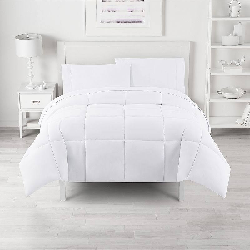 The Big One Down-Alternative Reversible Comforter - White - Twin