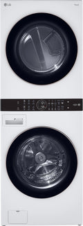 LG WashTower with Center Control 4.5 Cu. ft. Washer and 7.4 Cu. ft. Electric Dryer - White