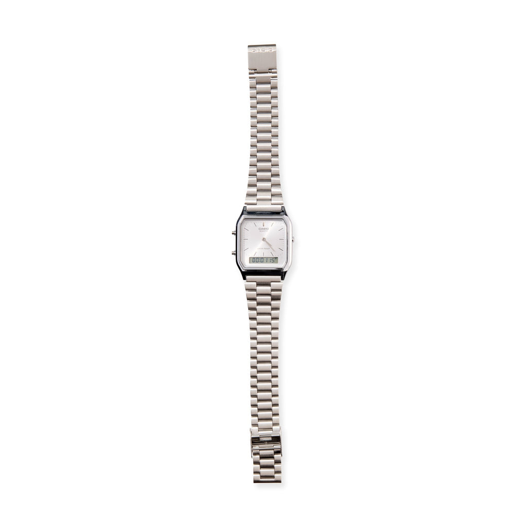 Casio AQ230 Analog Digital Watch - Silver