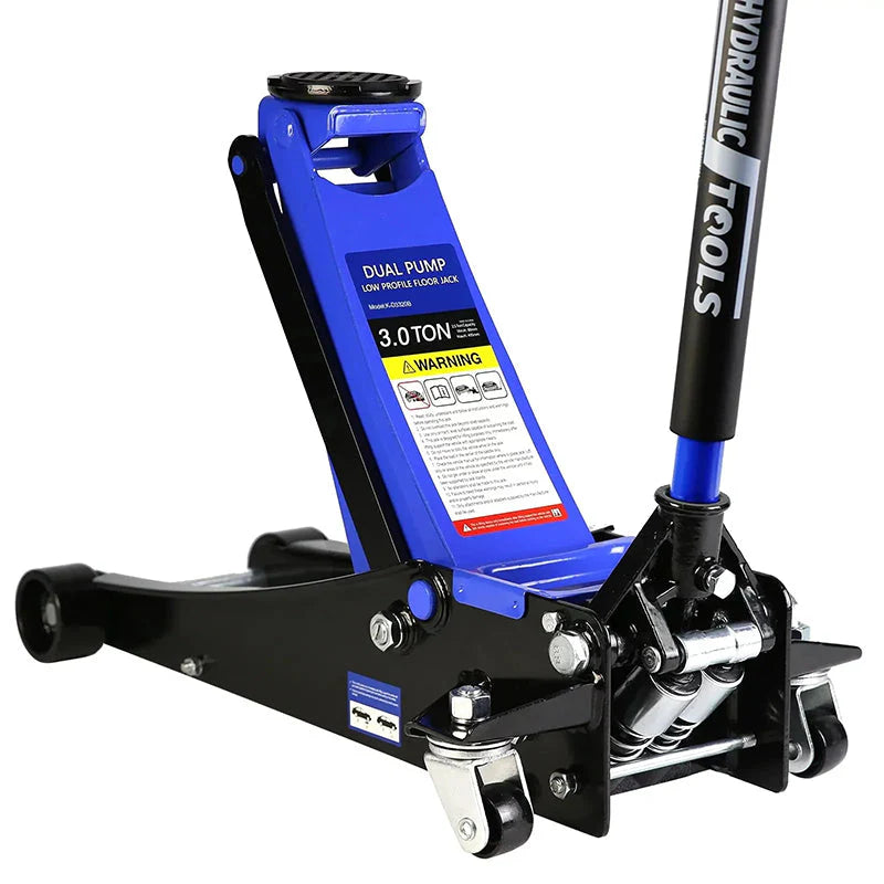 3 Ton Floor Jack, Hydraulic Low Profile Car Jack, Heavy Duty Steel Hydraulic Jack Floor Jack with Dual Piston Quick Lift Pump, Lifting Range 5.1-20