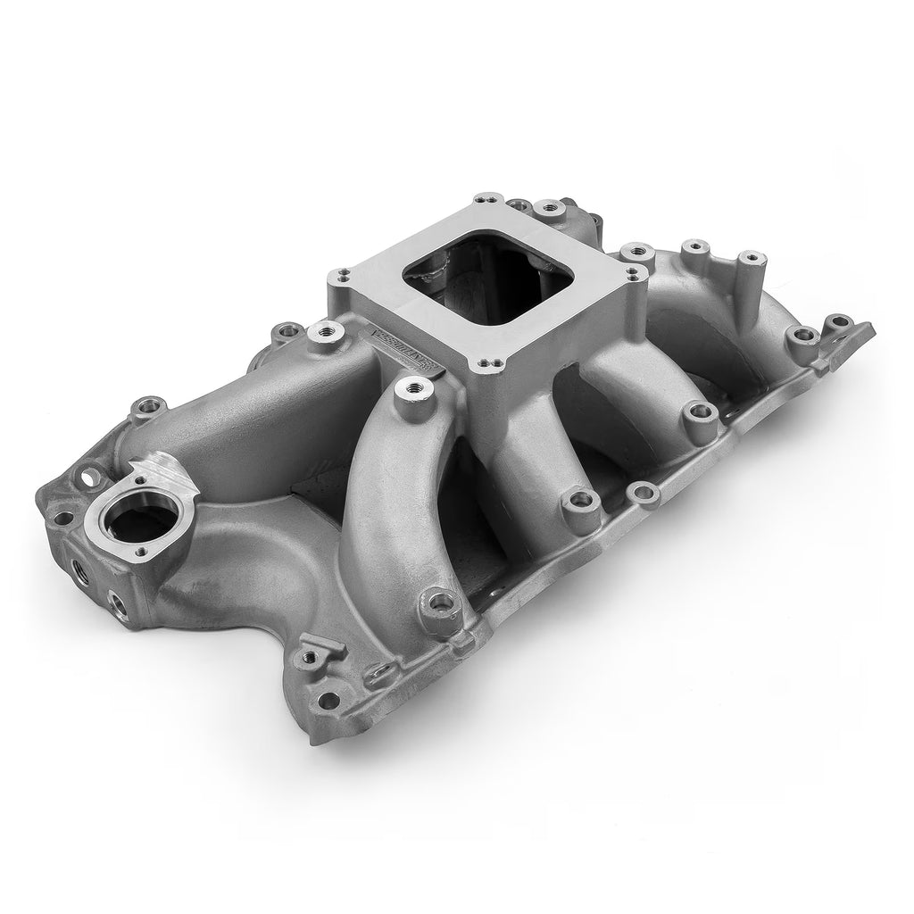 Speedmaster 1 - 147 - 100 Compatible with Ford 429 460 4150 Cobra Jet Ports Hirise Aluminum Intake Manifold [satin]