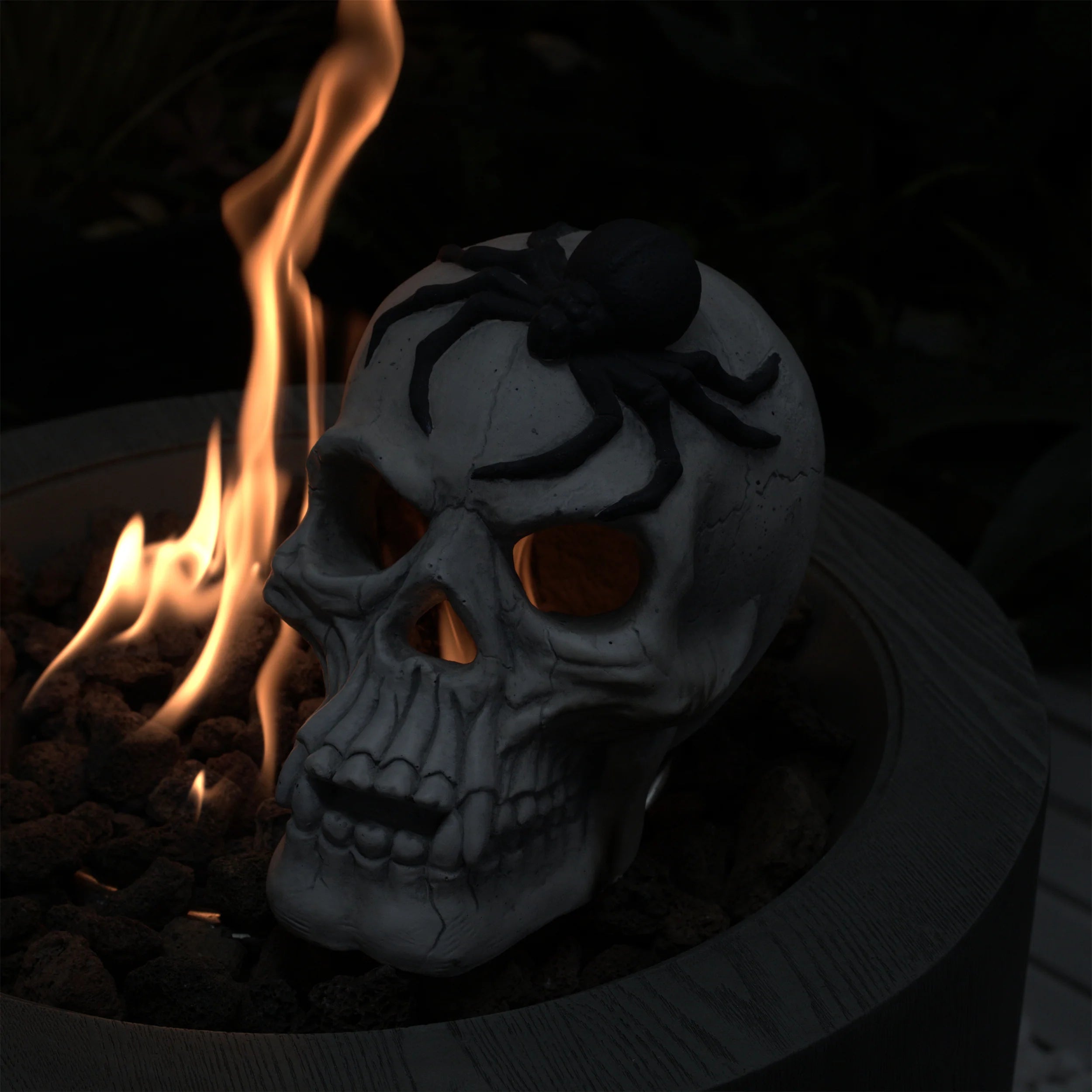 AECOJOY Demon Skull,Suitable for  Outdoor Fireplace and Fire Pit, Halloween Decoration