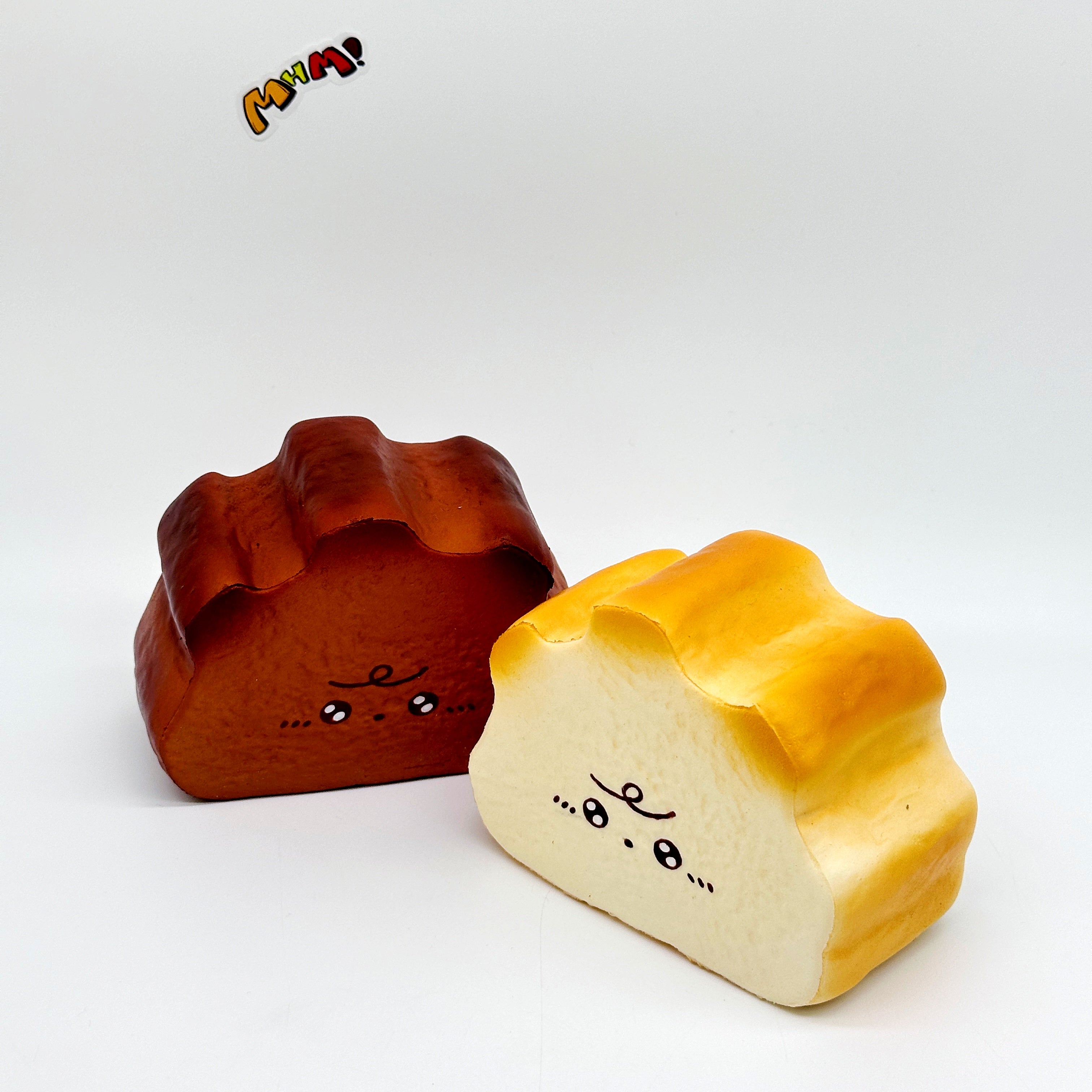 🍞 Milk Haas Bread Squishy - Chocolate Brown & Original Bread Yellow Slow Rising Stress Relief Toy