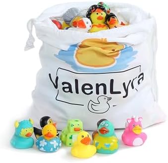 100 Pack Rubber Duck for Jeeps Ducking - 2" Bulk Floater Duck for Kids - Baby Bath Toy Assortment with Bag - Party Favors, Bath Time, Birthdays, and More (100 Varieties)