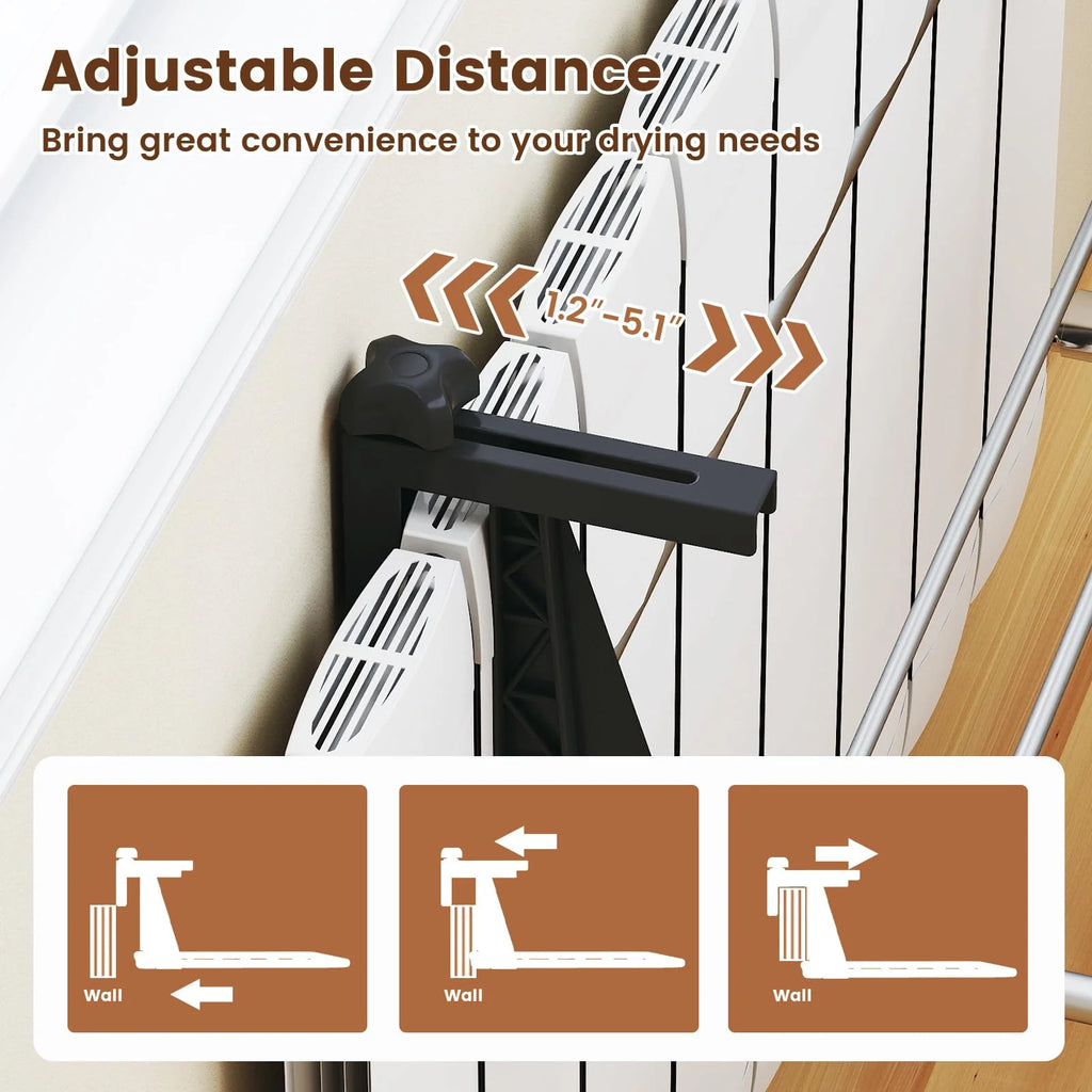 Tangkula Portable Aluminum Clothes and Towel Drying Rack