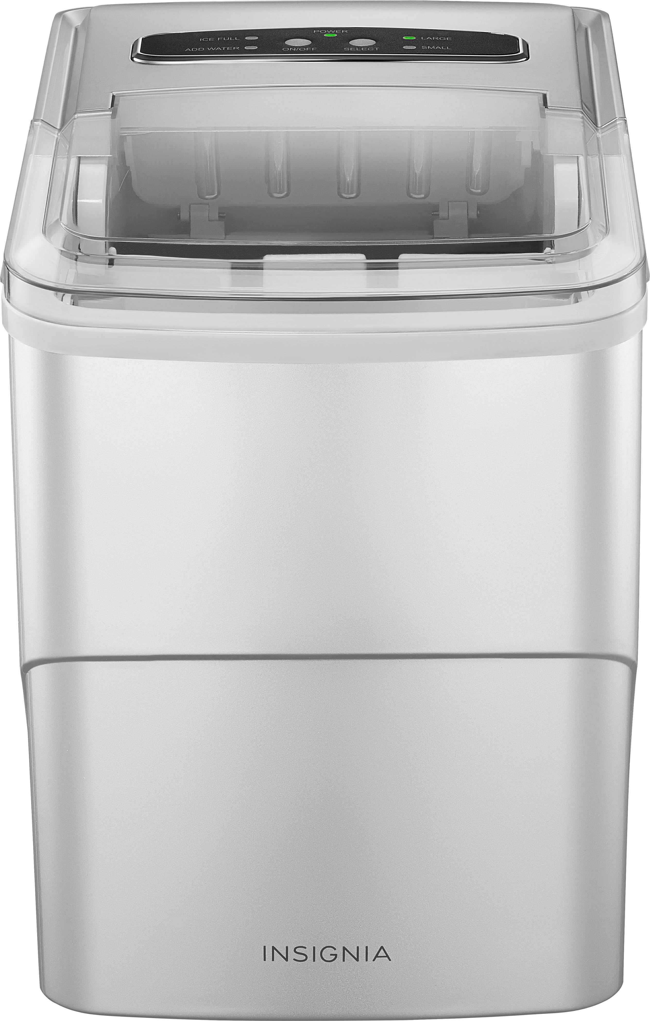Insignia - 26-lb. Portable Ice Maker - Silver