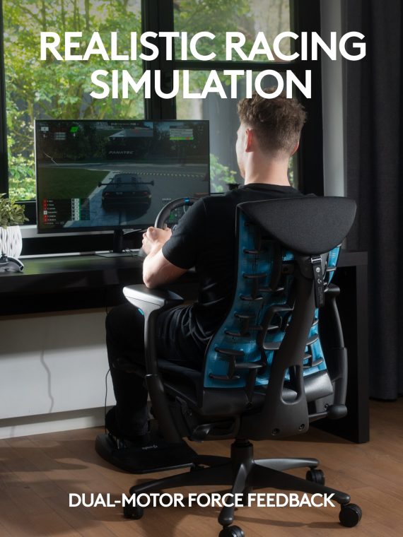 Logitech – G29 Driving Force Racing Wheel and Floor Pedals for PS5. PS4. PC. Mac – Black