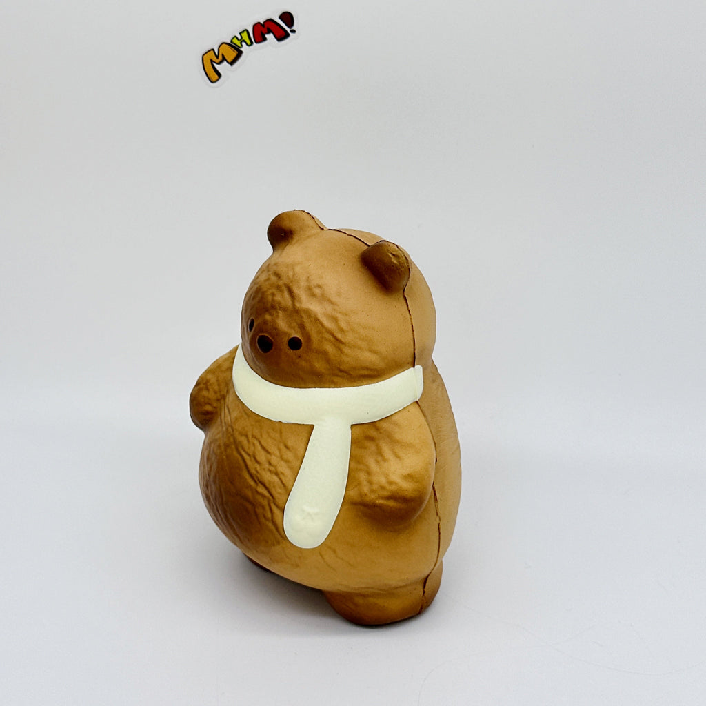 🐻🧣 Scarf Bear Squishy - 4 Cute Bear Styles with Colorful Scarves Slow Rising Stress Relief Toy