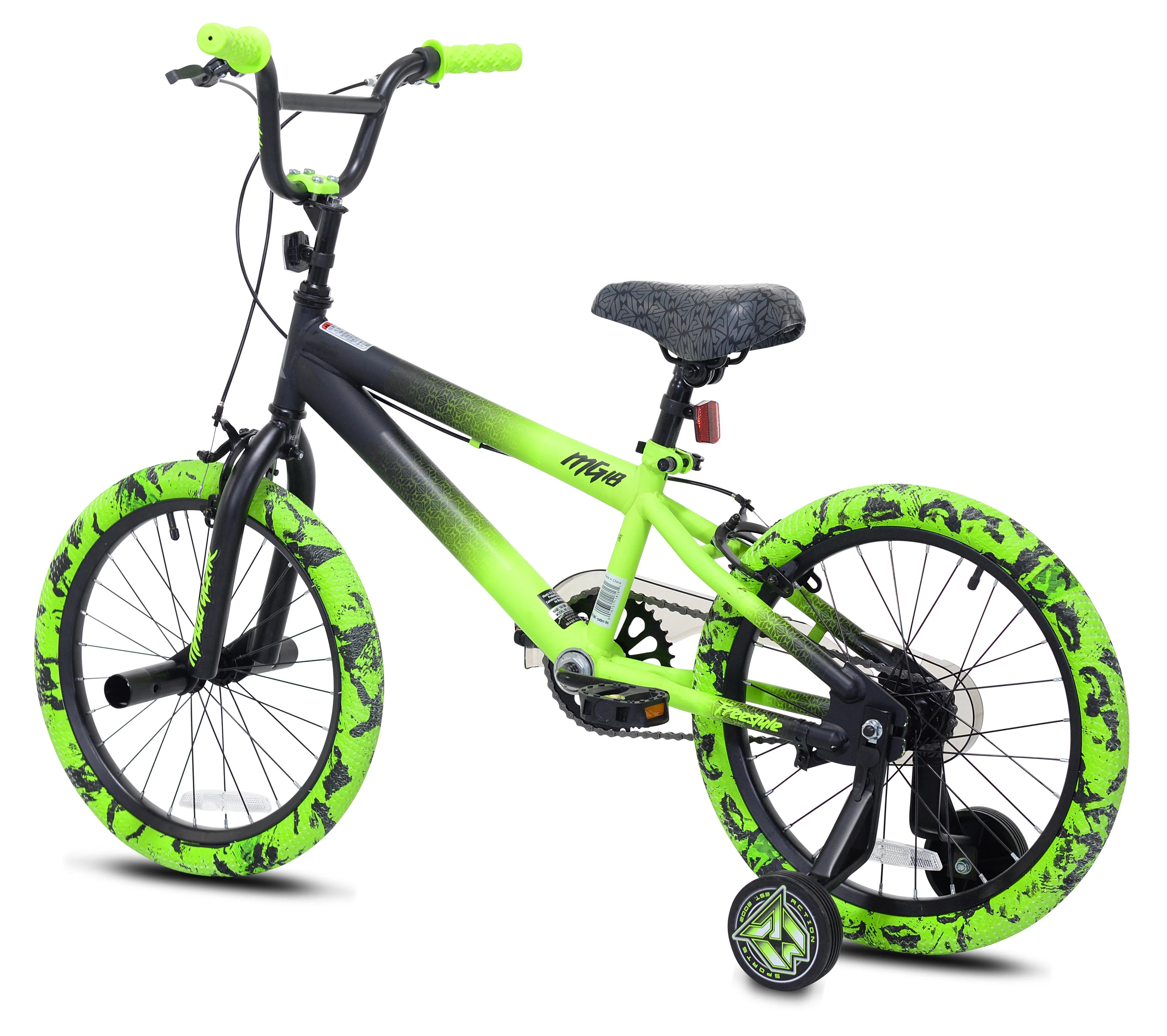 Bicycles 18" Madd Gear MG18 BMX Boy'S Bike, Black and Green