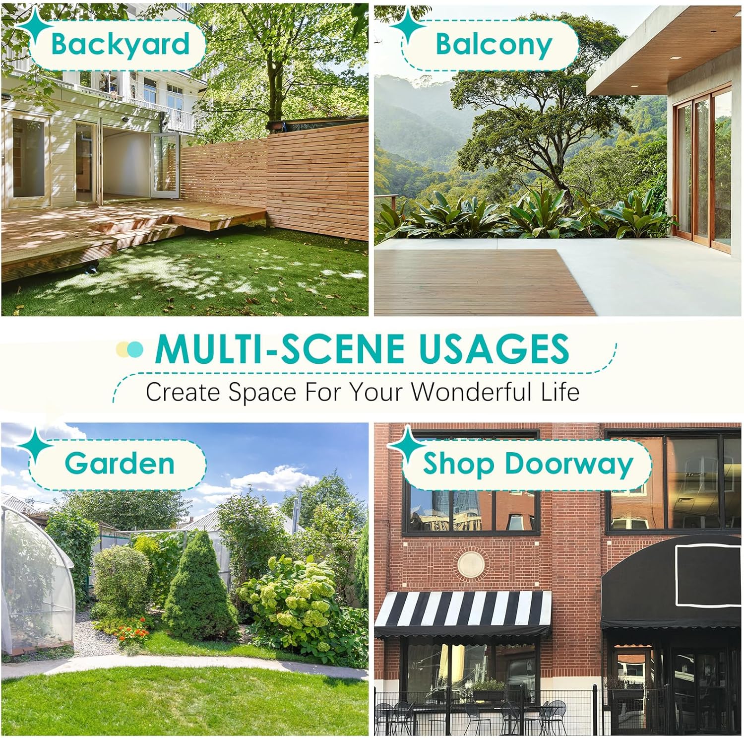 AECOJOY Retractable Awning, 30"x40" Manual Outdoor Awnings for Door Entrance, Sun Shade Canopy