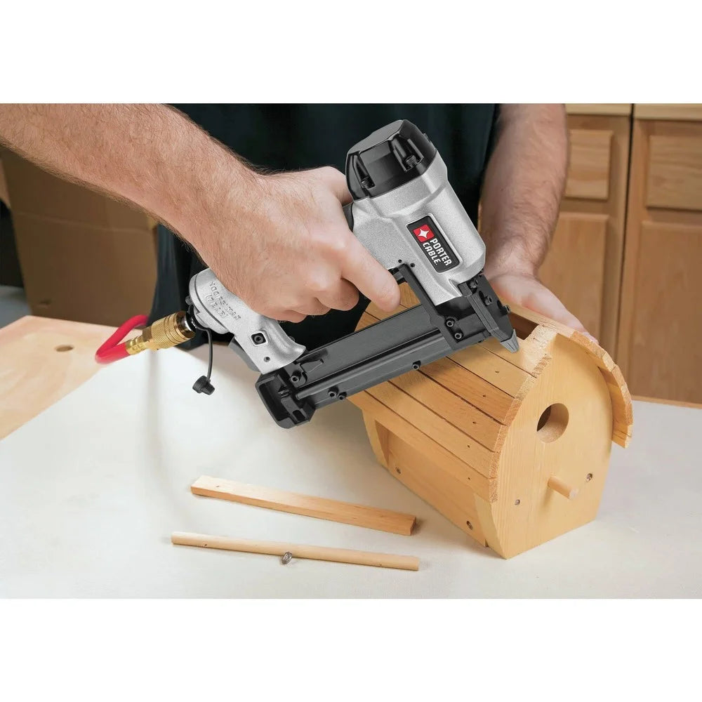 Restored Porter - Cable PCFP3KITR 3 - Piece Nailer and 0.8 HP 6 Gallon Oil - Free Pancake Air Compressor Combo Kit (Refurbished)