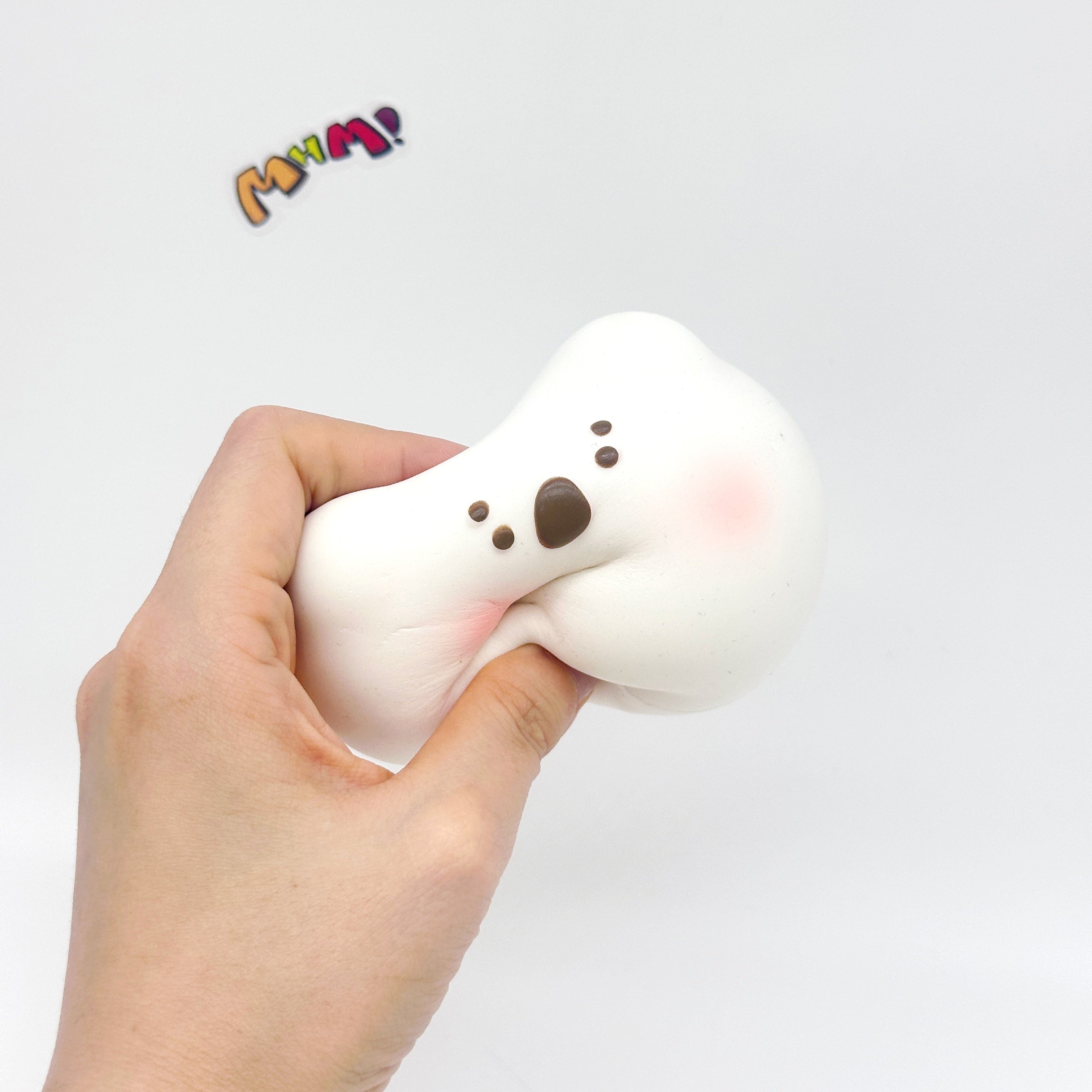 🍡🐨 Koala Daifuku Squishy - Vanilla & Chocolate Cute Mochi Slow Rising Stress Relief Toy