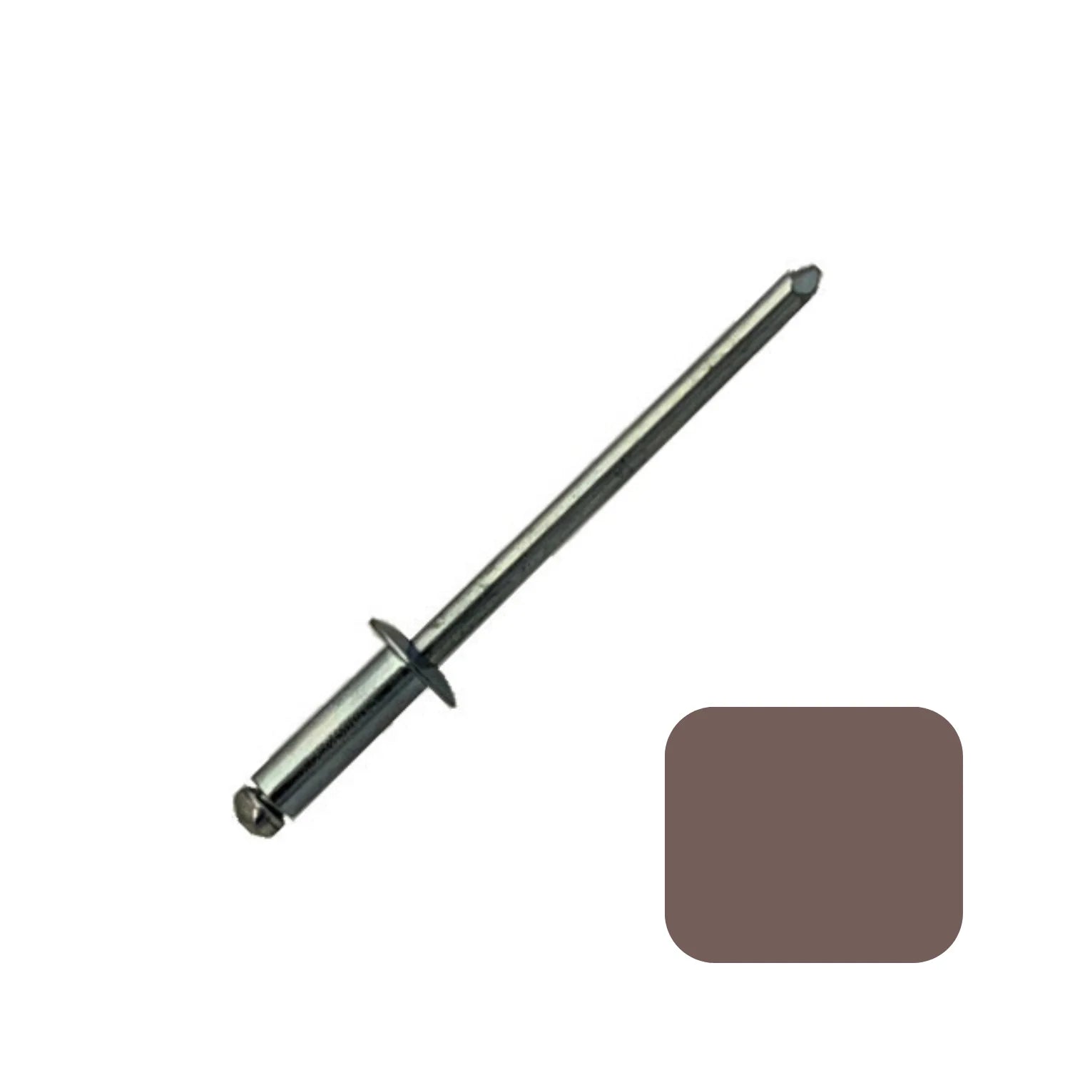 ScrooScoop Fastener #42D Steel Blind Rivets, Beaver Brown, 100-Pack (Bag)