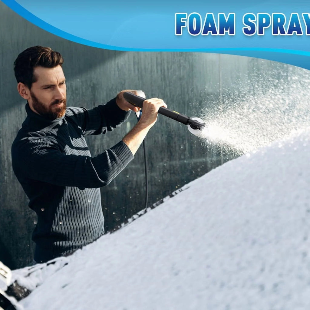 Electric Pressure Washer 5000PSI - Max 3.6GPM Power Washer Touch Screen Adjustable Pressure, 4 Nozzles and 500 ml Foam Cannon Power Washer Cleaning for Patio Blue