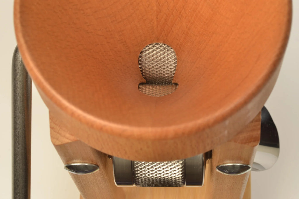 Eschenfelder Grain Flaker. Table Model. Wooden Funnel