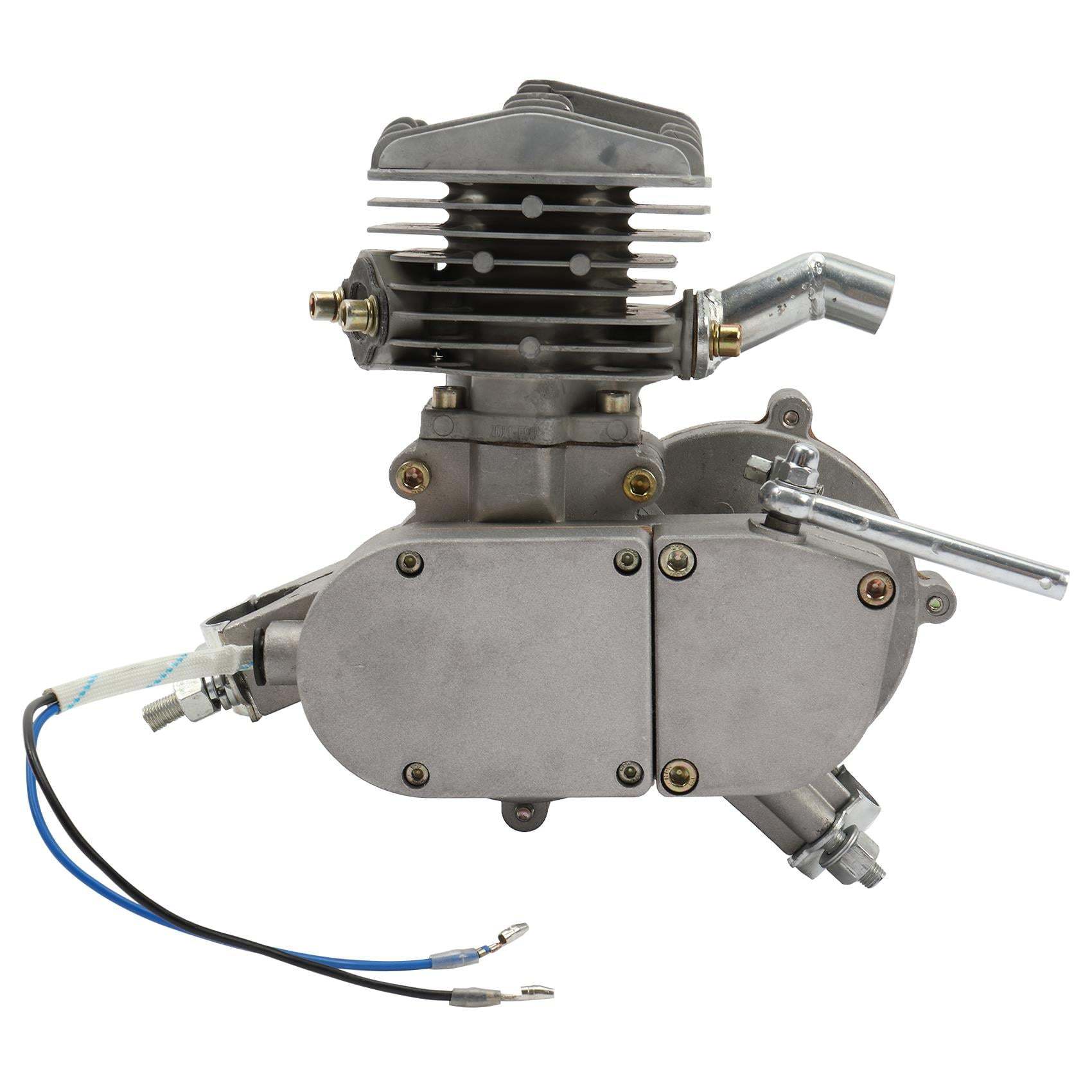 Zimtown 80cc 2 Stroke Engine Bike Motor Kit for 26′′ Bicycles, Silver White